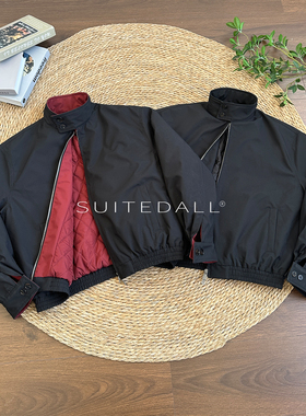 ALLFIT 哈灵顿三防棉服外套 cleanfit短宽立领撞色双拉链夹克男