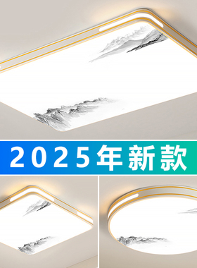 客厅主灯2025新款新中式led吸顶灯现代简约大厅灯全光谱中山灯具