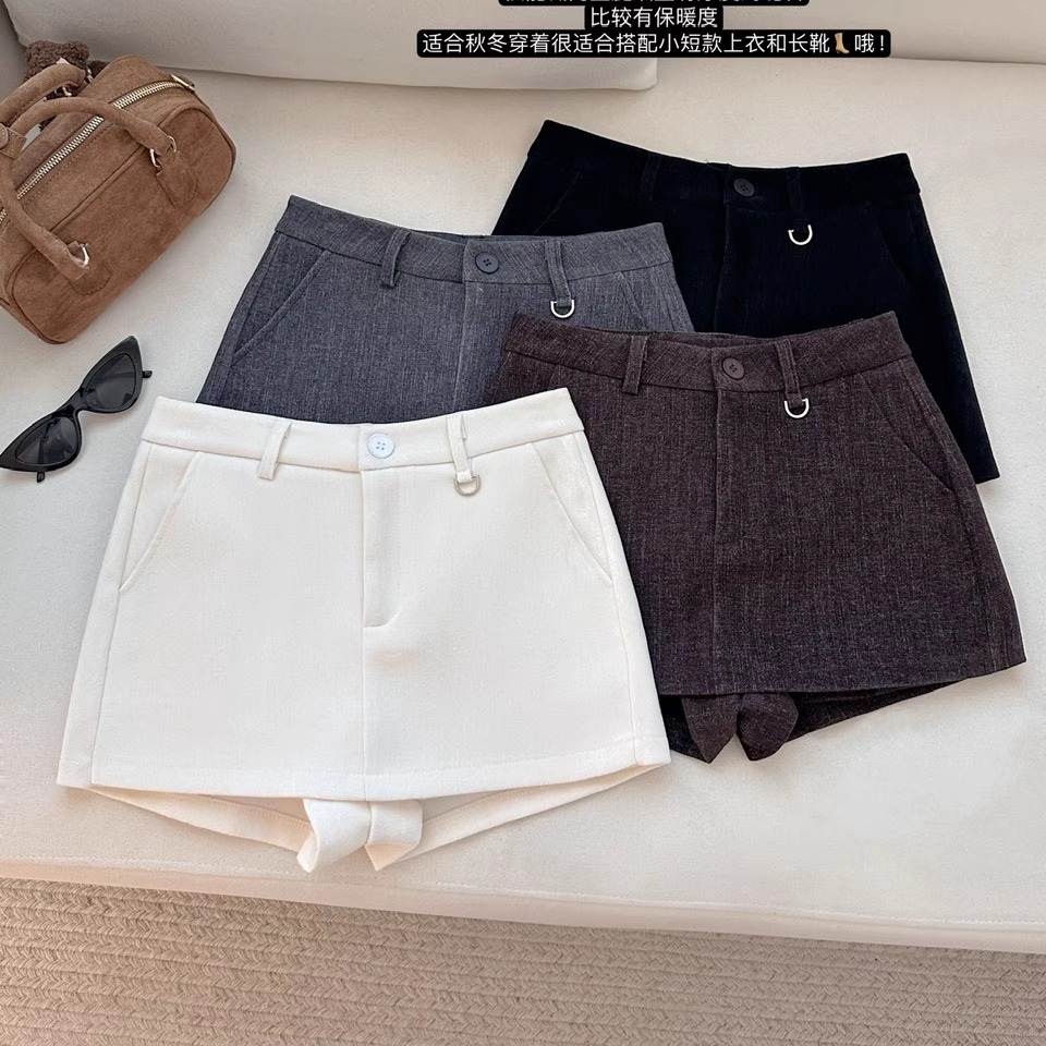 加厚实雪尼尔斜纹短裙靴裤女秋
