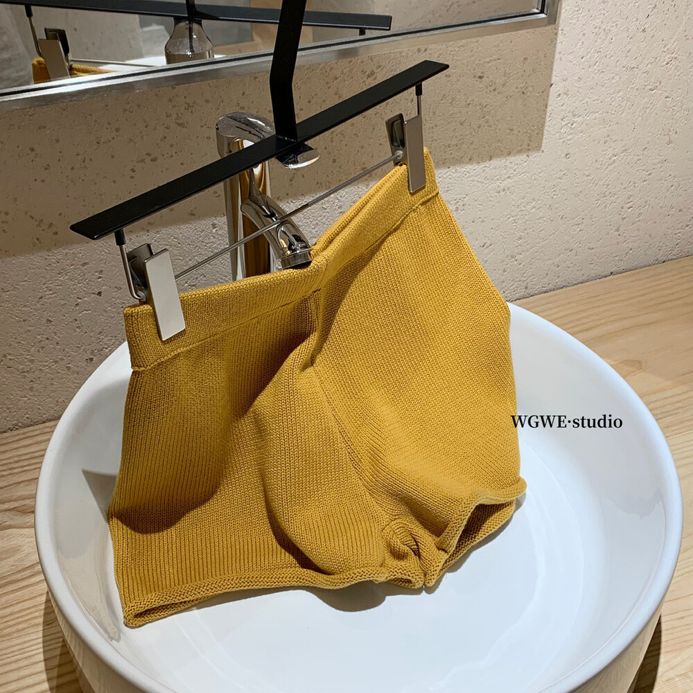 秋季新款直筒针织短裤子女简约修身显瘦百搭运动风慵懒休闲阔腿裤