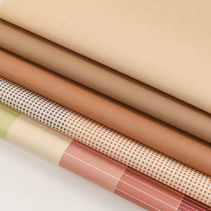 简约桔子酒店3.0工程PVC墙布无缝背景布数码印花定制防火阻燃墙纸