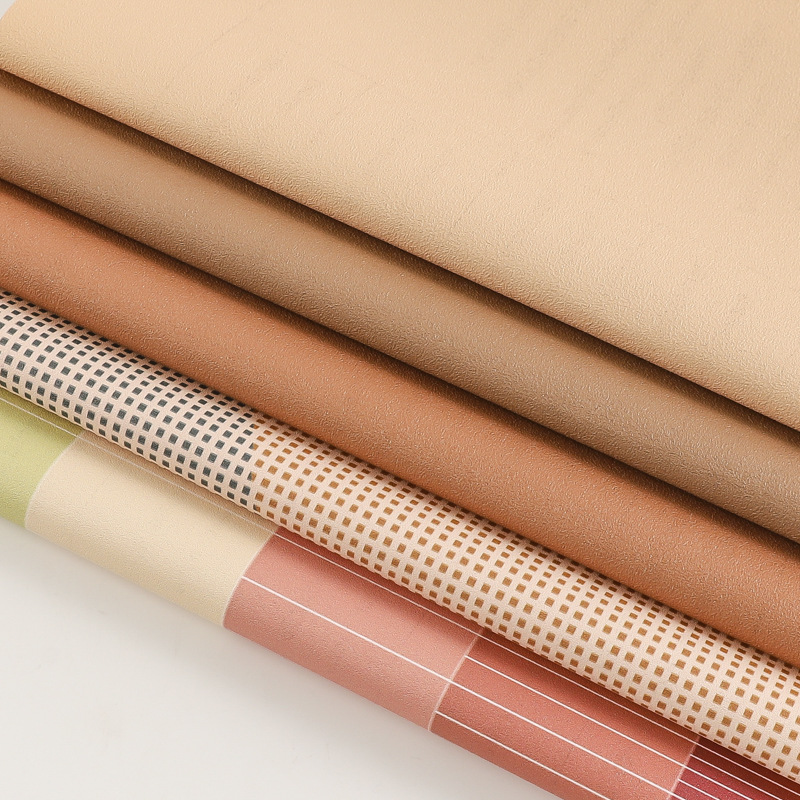 简约桔子酒店3.0工程PVC墙布无缝背景布数码印花定制防火阻燃墙纸