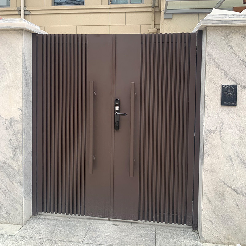 庭院门 款式集合啦 单开门双开门子母门电动移门车库上海陆庆铝艺