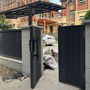 简约风庭院门 花园入户门 铝艺庭院门 铝合金门 小院门定制