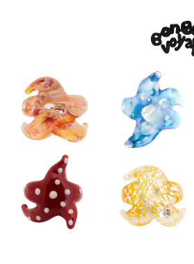 bonbon x postpost合作系列 podia海星 纯手工琉璃戒指 文琪同款