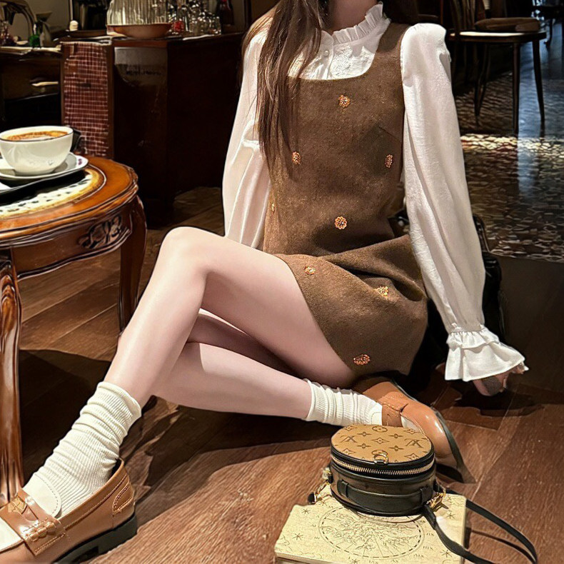 法式衬衫复古小香女春秋