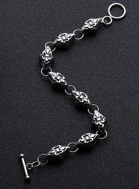 不掉色情侣钛钢手链个性轻奢