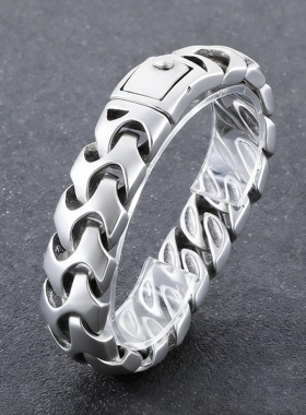 男士复古朋克钛钢龙骨链手链