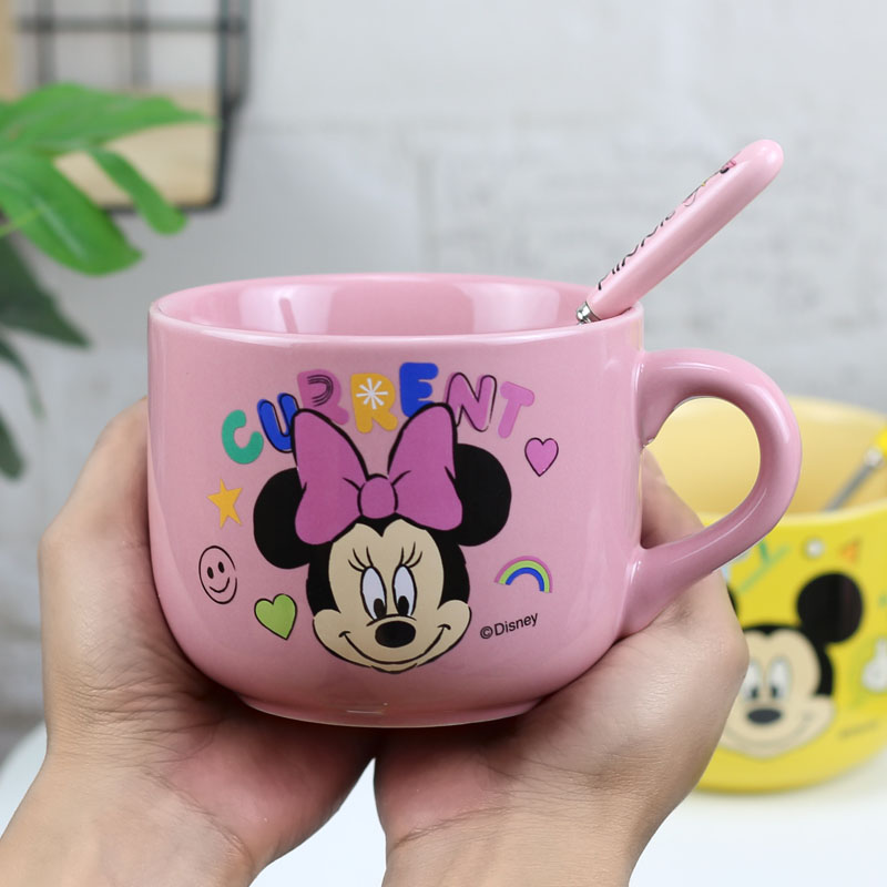 Breakfast cup large cereal bowl salad bowl oatmeal with handle