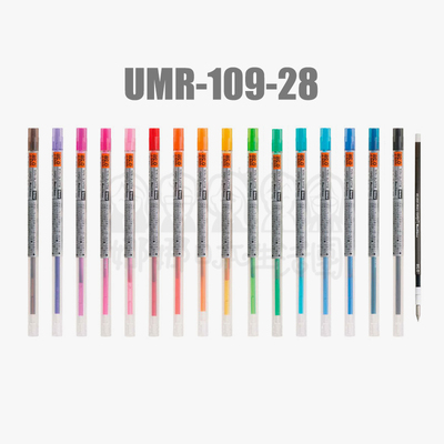 日本uni/三菱 STYLE FIT笔中性替芯 UMR-109-28 中性笔芯 0.28mm