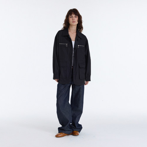 SoleMass ReversibleJacket双面穿工装夹克 条纹工装上衣外套男女