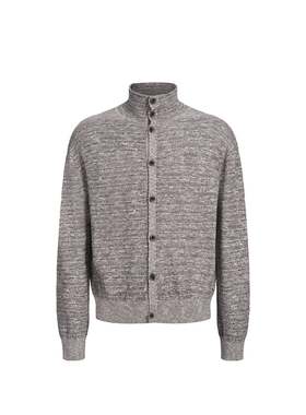 SoleMass「燕麦雾棕」羊毛立领毛衣 肌理面料 开衫打底男女上衣