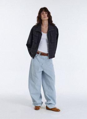 SoleMass Plaid Jacket格纹工装夹克 短宽版型 立领翻领两穿外套