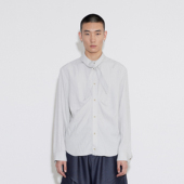 BOW 长袖 TIE 雅丹风 SoleMass 天丝混纺 SHIRT 领结交错衬衫 上衣