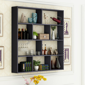 酒架酒柜客厅墙上装 饰红酒隔板置物架创意壁挂现代简约餐厅悬挂式