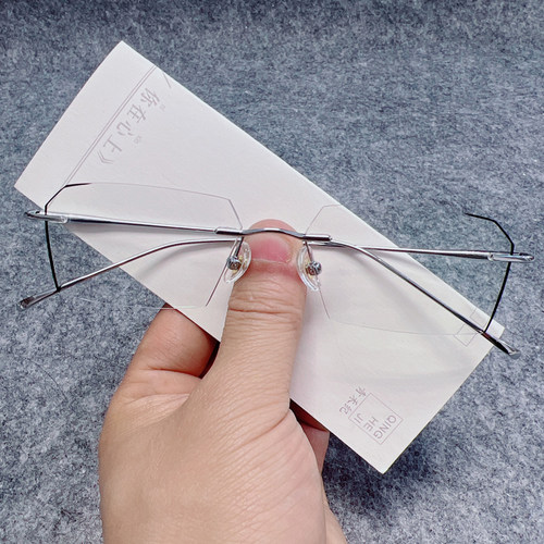 男纯钛多边形近视眼镜防蓝光