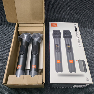 跨境外贸无线麦克风WIRELESSMICAM MICROPHONE唱歌一拖二UHF话筒