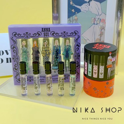 AnnaSui安娜苏幸运许愿精灵美人鱼筑梦天马女香小样试管套装2ML*5