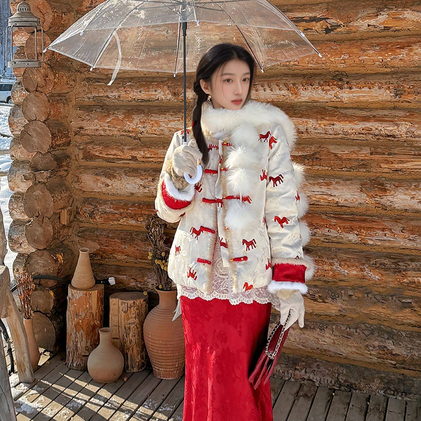 Ayomis马年战袍新中式高羽绒服