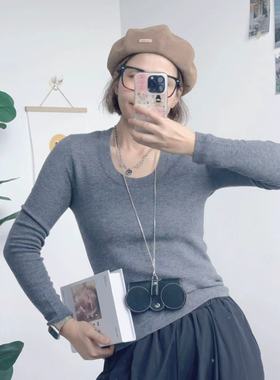 Mistletoe新款羊毛百搭内搭上衣显瘦针织衫