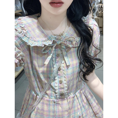 少女法式甜美学院风连衣