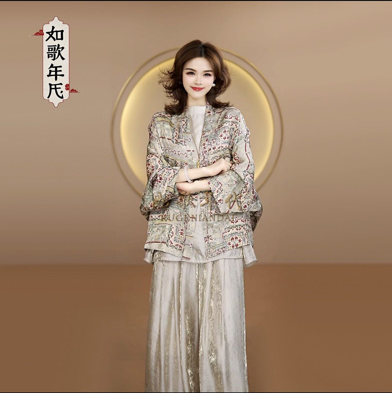 式国风上衣夏时尚宽松道袍款开衫图片