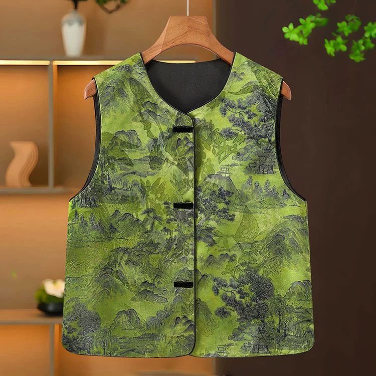 新中式盘扣提花马甲复古亚麻国风刺绣无袖马夹上衣内里马甲,女装/女士精品,马夹,淘宝优惠券,粉丝福利购,淘宝优惠卷