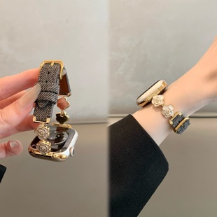 山茶花金属适用苹果iwatchs10手表带华为fit3小米9pro红米watch5