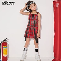 Trang phục khiêu vũ nhạc jazz cho trẻ em gái hip-hop set hip-hop thủy triều Hàn Quốc trang phục cổ vũ - Trang phục shop trẻ em