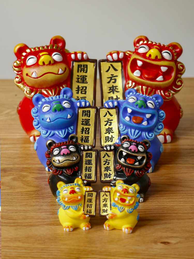 狮三百厦门鼓浪屿纪念品风狮爷发财猫招财猫摆件前台创意开业礼物