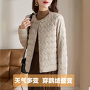 白鹅绒羽绒服女短款 小个子轻便大衣内搭打底叠穿校服神器秋冬外套