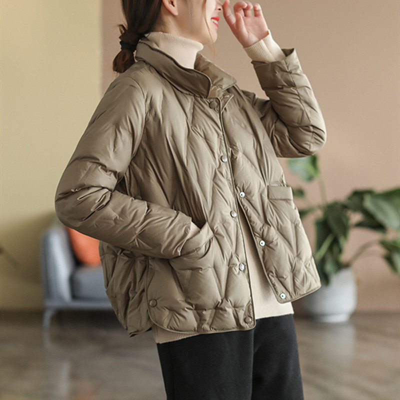 反季清仓羽绒服女短款韩版轻薄宽松洋气休闲90白鸭绒小个子冬外套