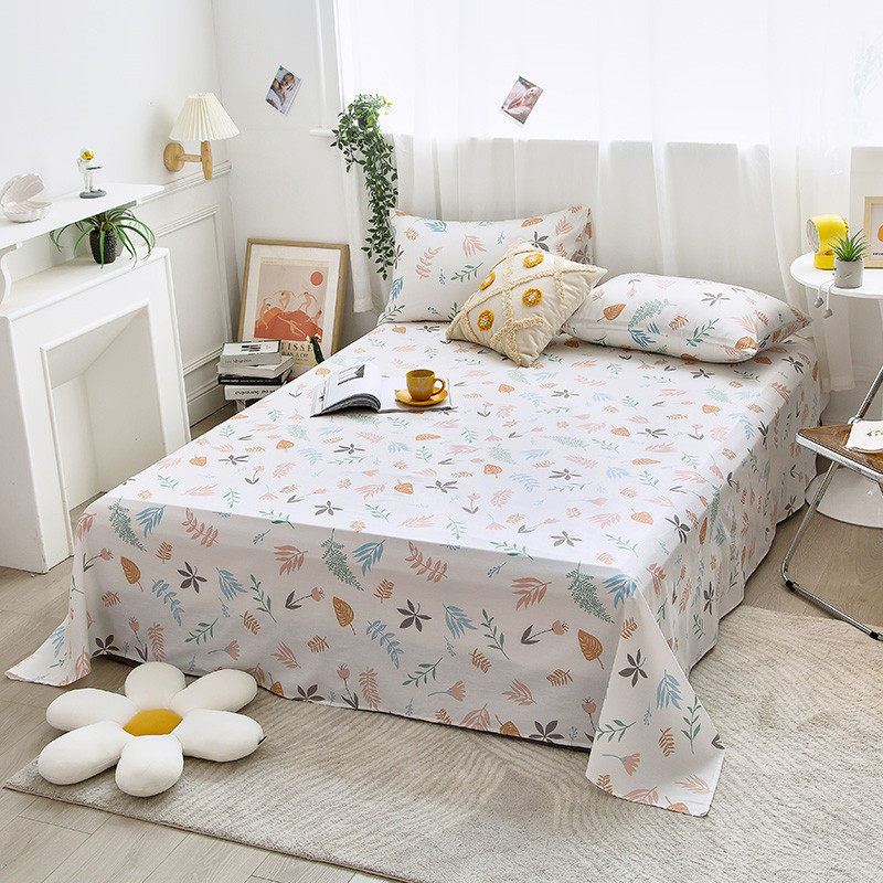 植物小清新全棉床单单件纯棉斜纹学生宿舍单人床儿童双人夏季被单,床上用品,床单,淘宝优惠券,粉丝福利购,淘宝优惠卷