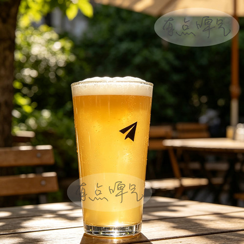 国产精酿啤酒周边 纸飞机酿造logo专用杯 品脱杯 玻璃酒杯473ml