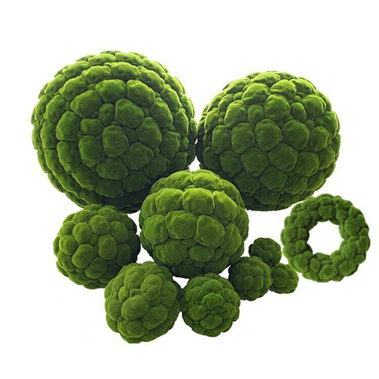 仿真青苔球花球苔藓石头微景观装饰搭配配件绿植橱窗吊顶摆设饰品