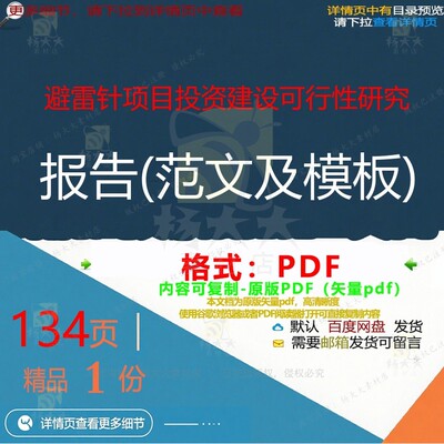 避雷针项目投资建设可行性研究报告(范文及CT报告项目模板)__PRO