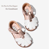 公主鞋 真皮2025新款 夏季 女童凉鞋 小童中大童软底宝宝包头儿童鞋 子