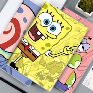 动画周边海绵宝宝派大星学生B5加厚胶套笔记本可爱A5日记簿作业本