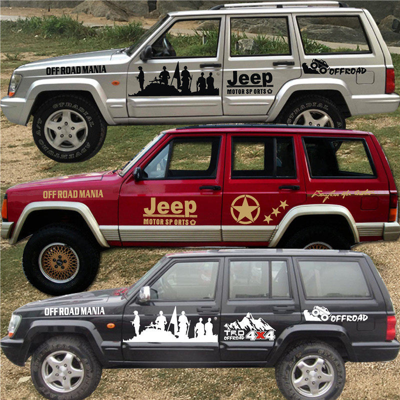 吉普切诺基213 2500 2700车身贴纸jeep越野车机盖后玻璃拉花贴画