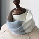 羊绒羊毛围脖男女直筒套头脖套时尚 拼接护颈假领围巾保暖围脖百搭
