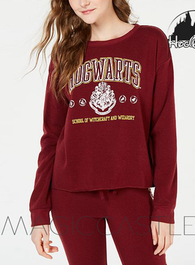 清仓 哈利波特 周边正版WD 霍格沃茨红色加绒新年甜美睡衣套装
