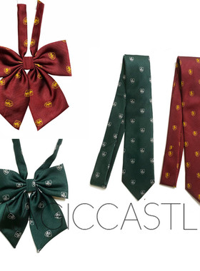 哈利波特周边合作款 KANKO同款新款格兰芬多斯莱特林领结领带