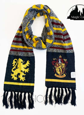 哈利波特周边 魔法学院风格兰芬多斯莱特林新款秋冬 印花针织围巾