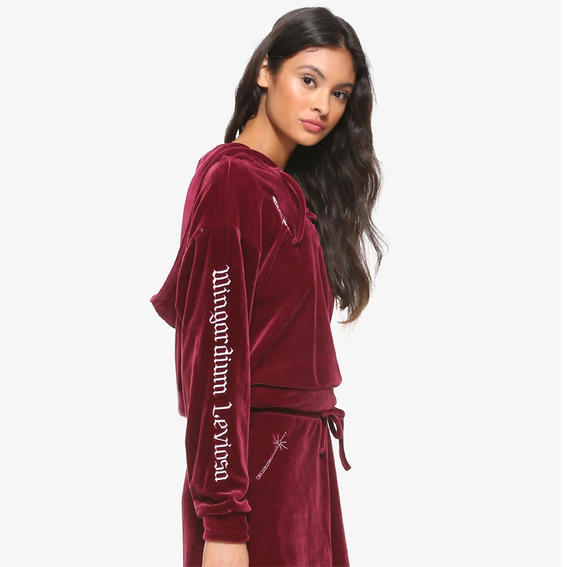 哈利波特 正版周边悬浮咒wingardium leviosa 天鹅绒运动休闲套装