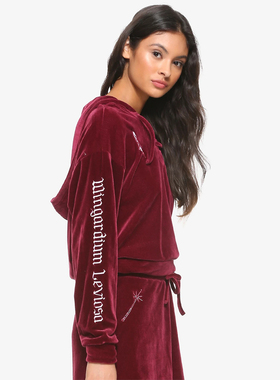 哈利波特 正版周边悬浮咒Wingardium Leviosa 天鹅绒运动休闲套装