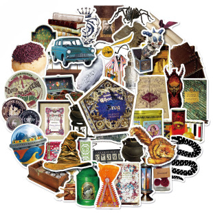 哈利波特正版潮玩贴纸巧克力娃金加隆INS手帐贴行李箱笔记本贴画