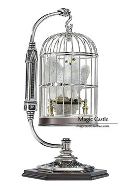 现货 哈利波特正版周边海德薇猫头鹰石膏雕像合金鸟笼桌面摆件