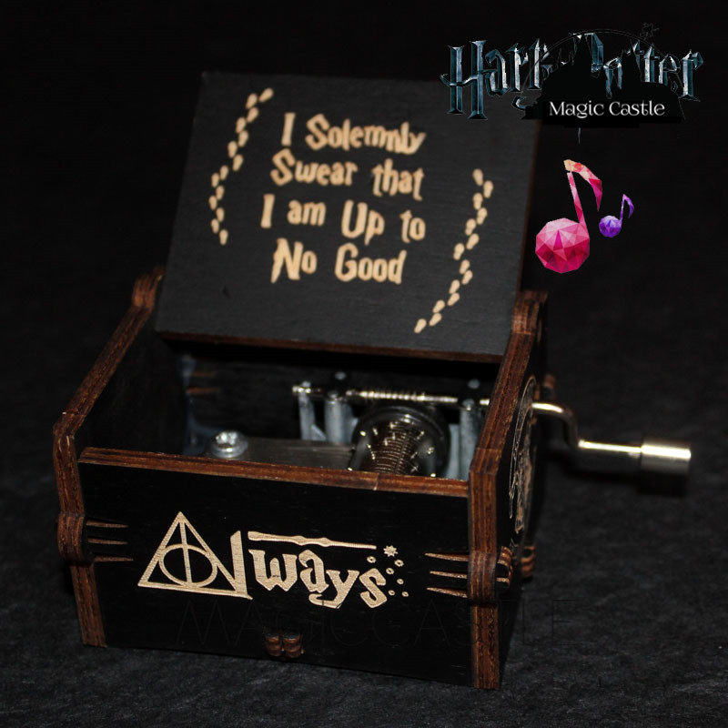哈利波特周边主题曲手摇木质音乐盒八音盒创意生日礼物包邮