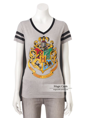 哈利波特harrypotter正版WD霍格沃茨校徽狮院披风夏季纯棉短袖T恤