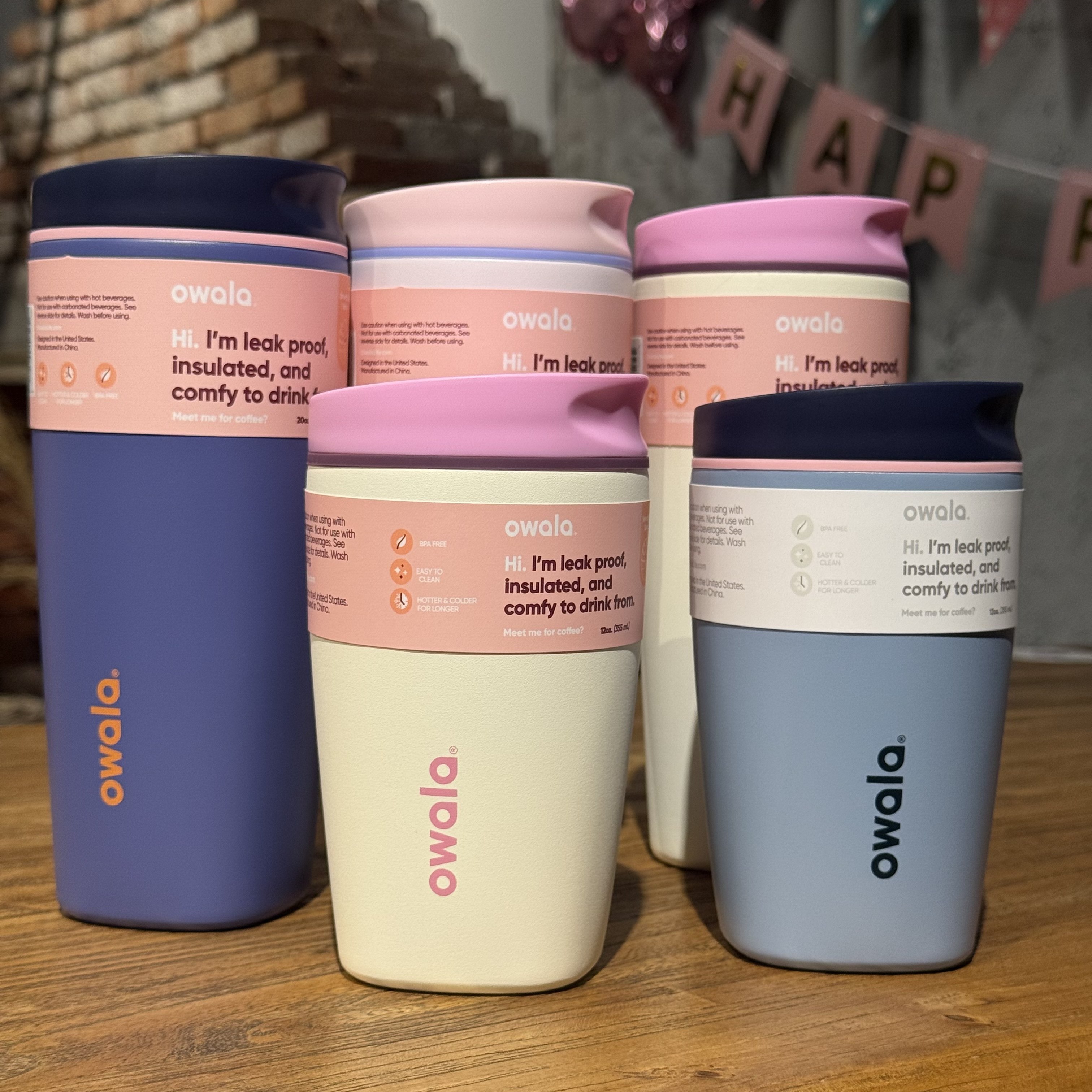 Owala Smoothsip Slider 12OZ/20OZ 保温杯运动水杯车载杯咖啡杯